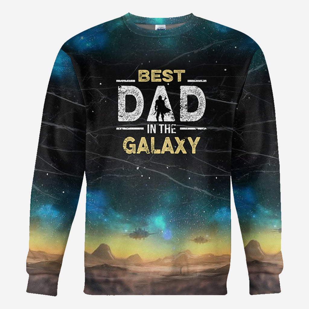 Best Dad In The Galaxy - Personalized The Force All Over Shirt