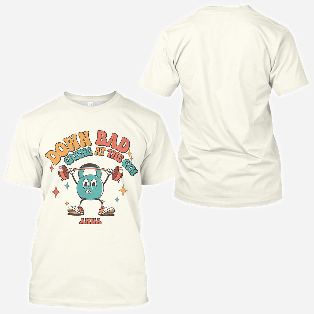 Down Bad Crying At The Gym - Personalized Fitness All Over Shirt