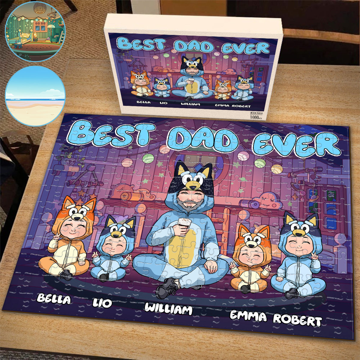 Cool Dad - Personalized Father Jigsaw Puzzle