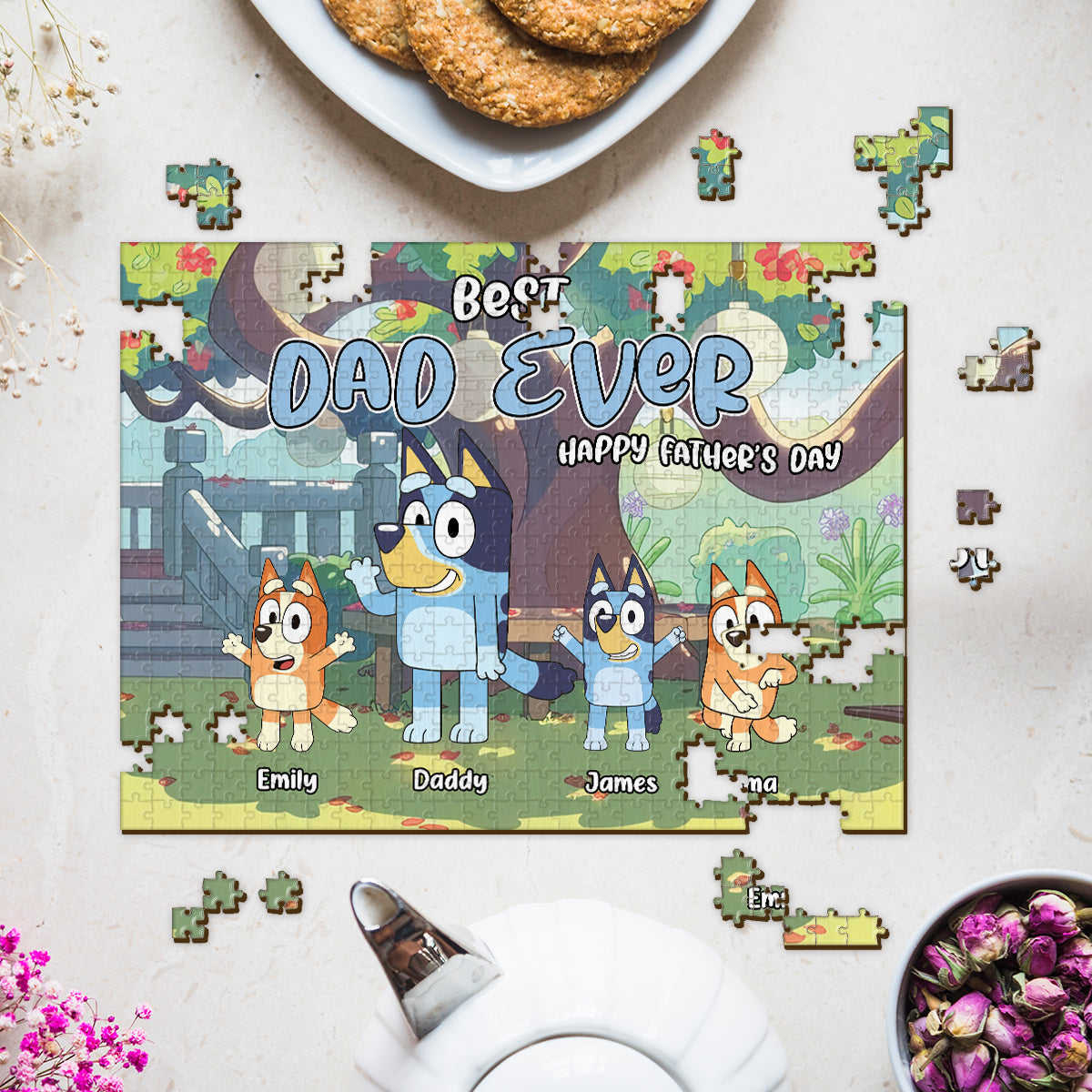 Best Dad Ever - Personalized Father Jigsaw Puzzle