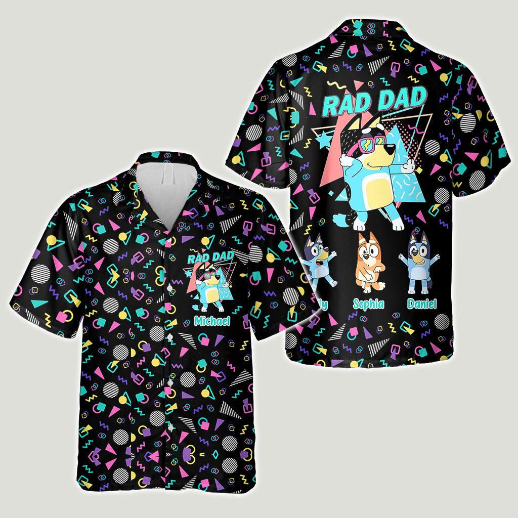 Rad Dad - Personalized Father Hawaiian Shirt