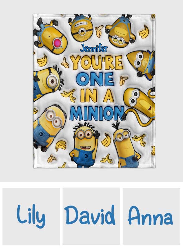 You're One In A Minion - Personalized Blanket