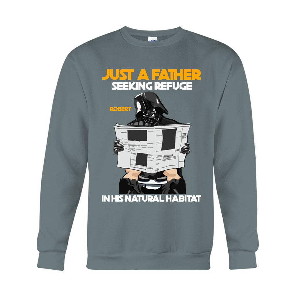 Just A Father Seeking Refuge In His Natural Habitat - Personalized The Force T-shirt And Hoodie