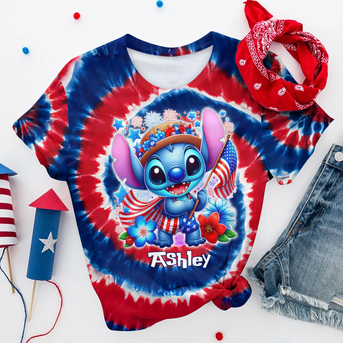 Cute Mouse 4th Of July - Personalized Ohana All Over Shirt