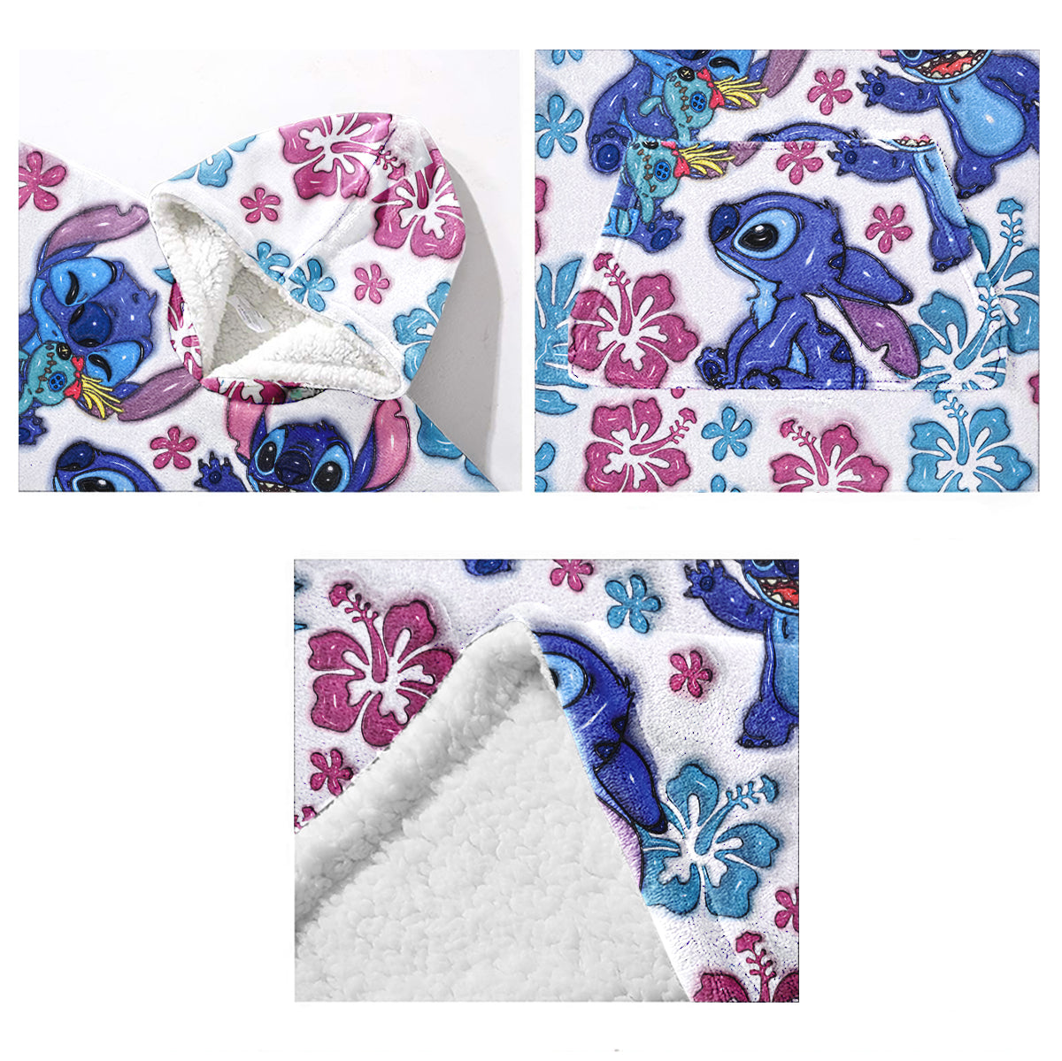 Blue Ohana - Personalized Ohana Blanket Hoodie