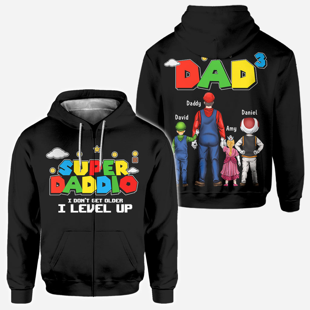 Super Daddio - Personalized Father All Over Shirt