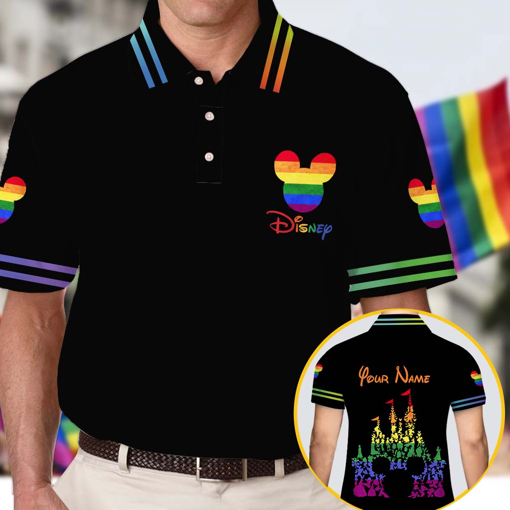 Disney Love Is Love - Personalized LGBT Support Polo Shirt