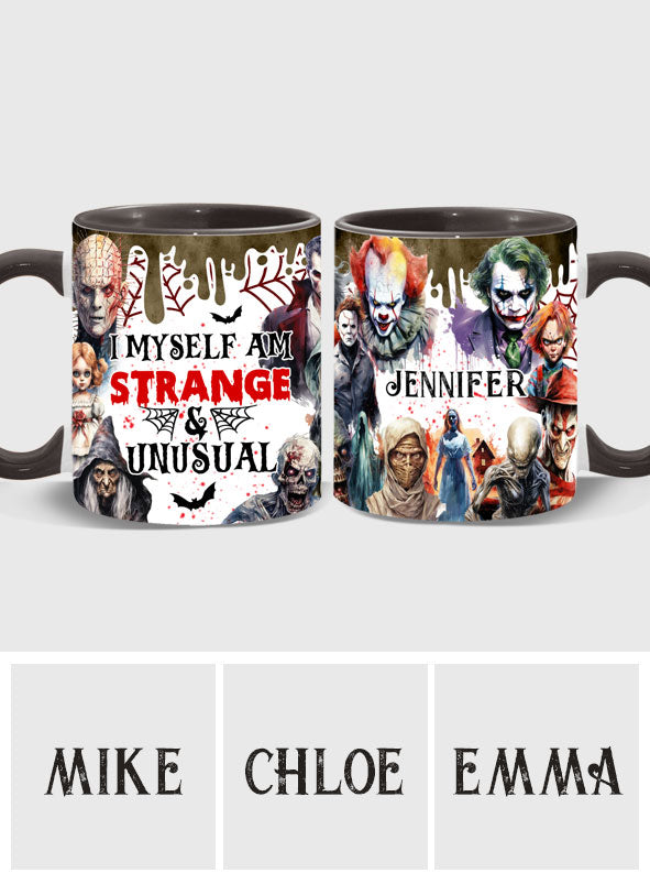 Myself Strange and Unusual - Personalized Accent Mug