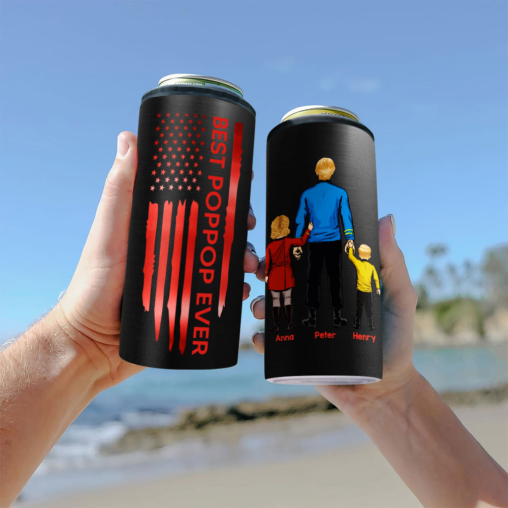 Best Dad Ever - Personalized Father Can Cooler