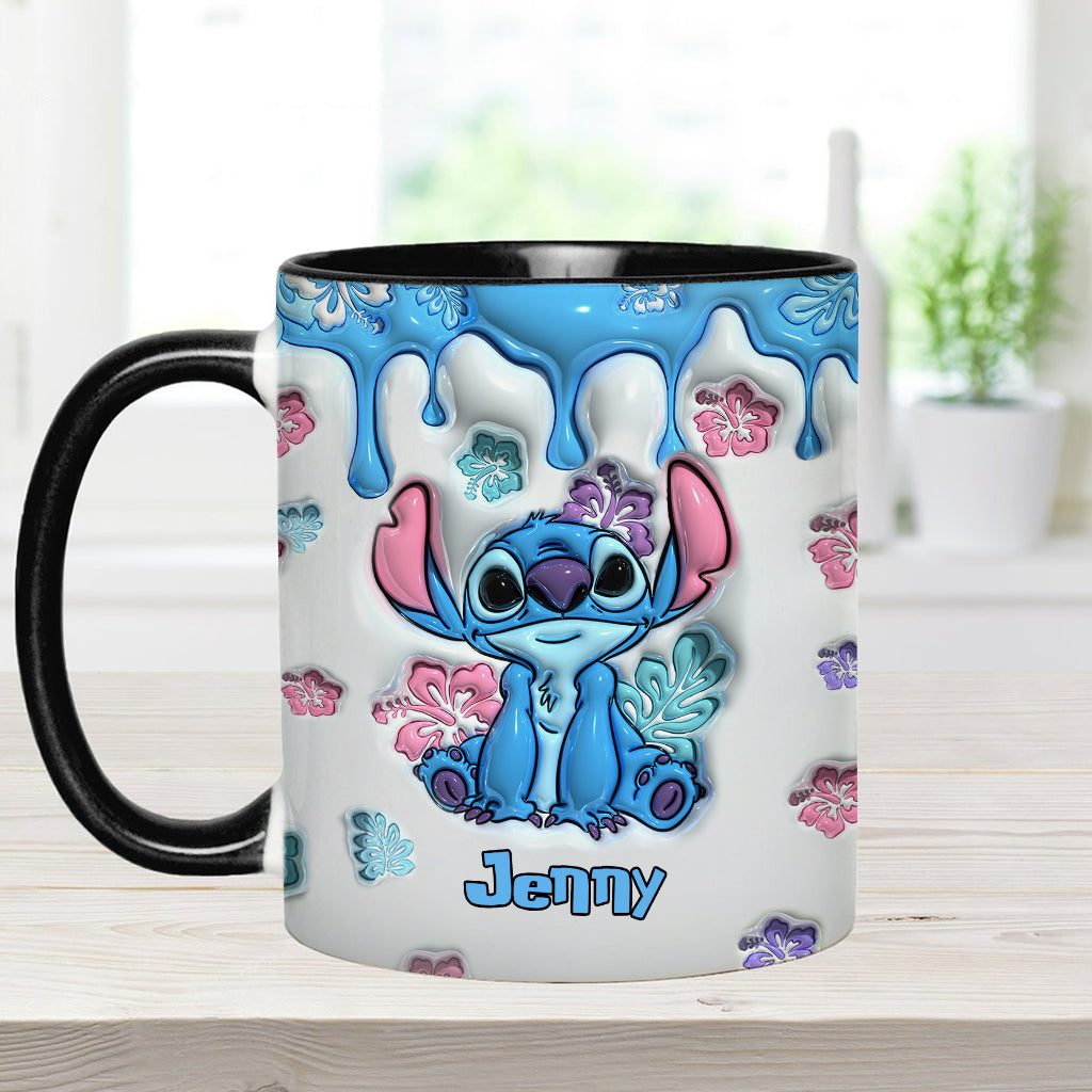 Touch Me And I Will Bite - Personalized Ohana Accent Mug