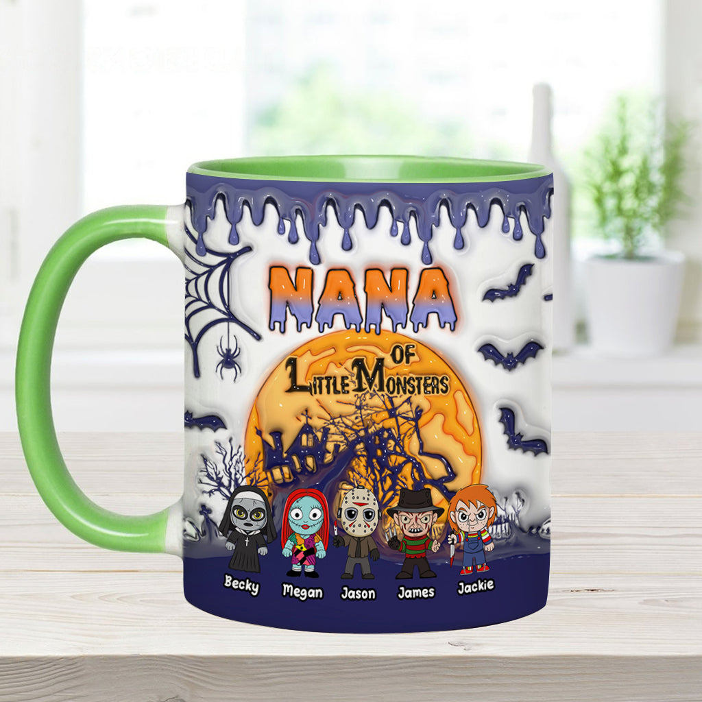 Grandma of Little Monsters - Personalized Mother Accent Mug