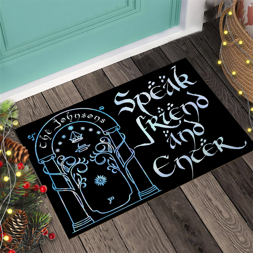 Speak Friend And Enter - Personalized The Dark Lord Doormat