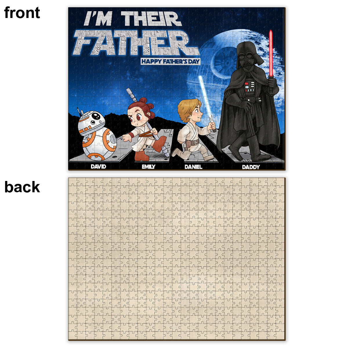 The Dadalorian - Personalized The Force Jigsaw Puzzle