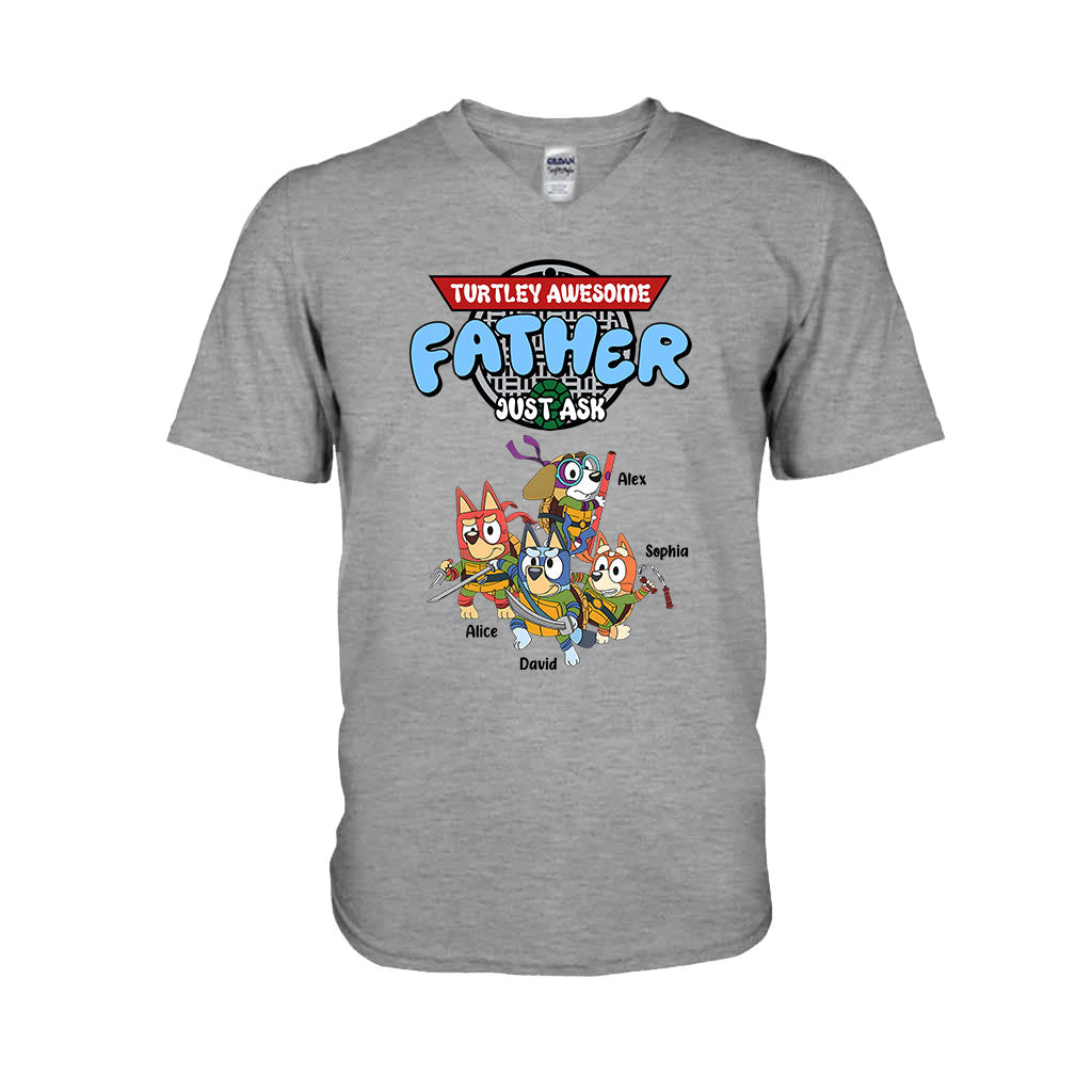 Turtle Awesome Father - Personalized Father T-shirt And Hoodie
