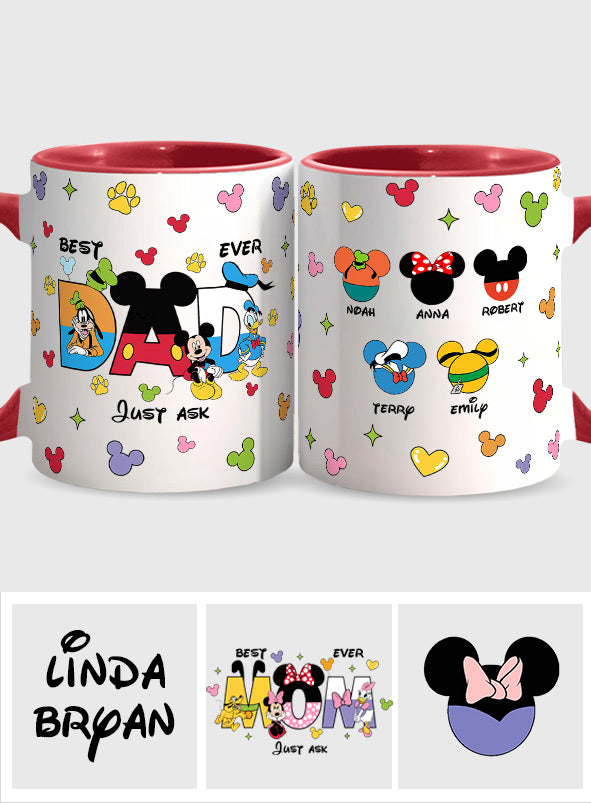 Best Dad Ever - Personalized Father Accent Mug