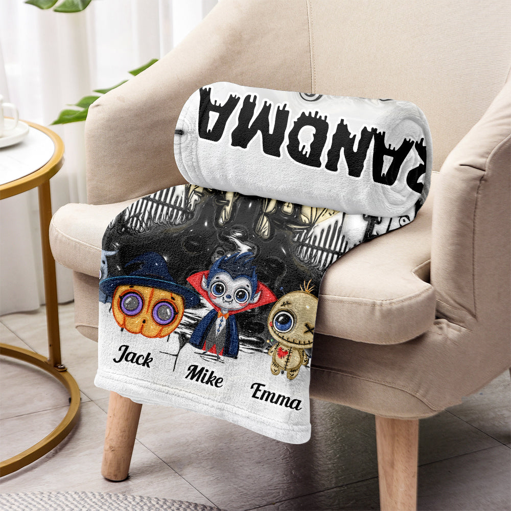 Grandma Of Little Nightmares - Personalized Grandma Blanket