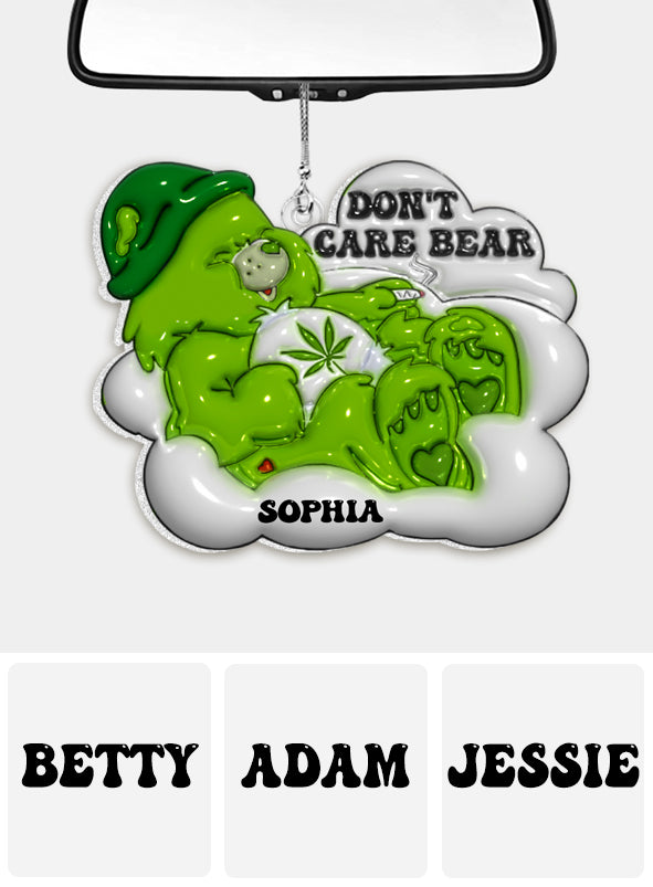 Don't Care - Personalized Weed Car Ornament