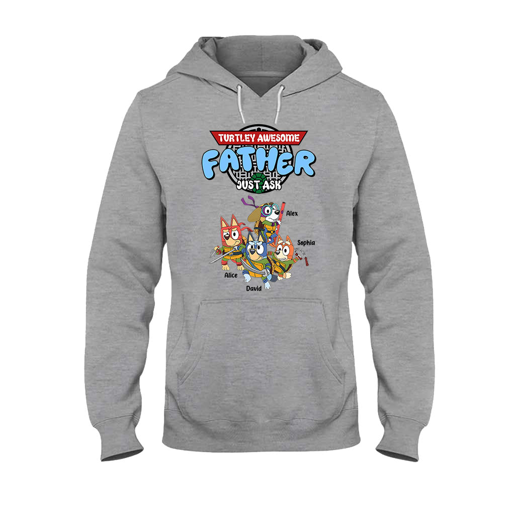 Turtle Awesome Father - Personalized Father T-shirt And Hoodie