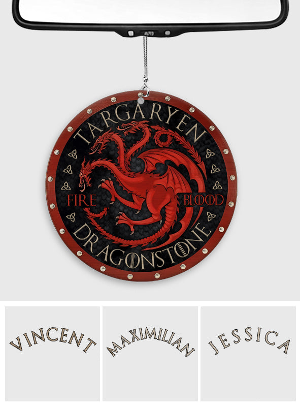 The Song Of Ice And Fire - Personalized Thrones Game Car Ornament