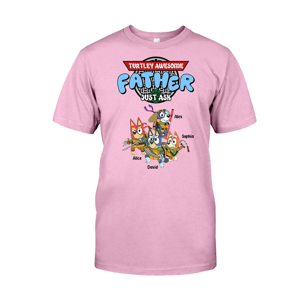 Turtle Awesome Father - Personalized Father T-shirt And Hoodie