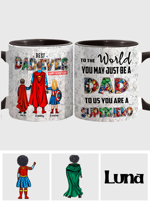 Best Super Dad Ever - Personalized Father Accent Mug