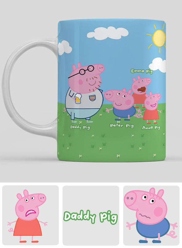 Daddy Pig - Personalized Pink Pig Mug