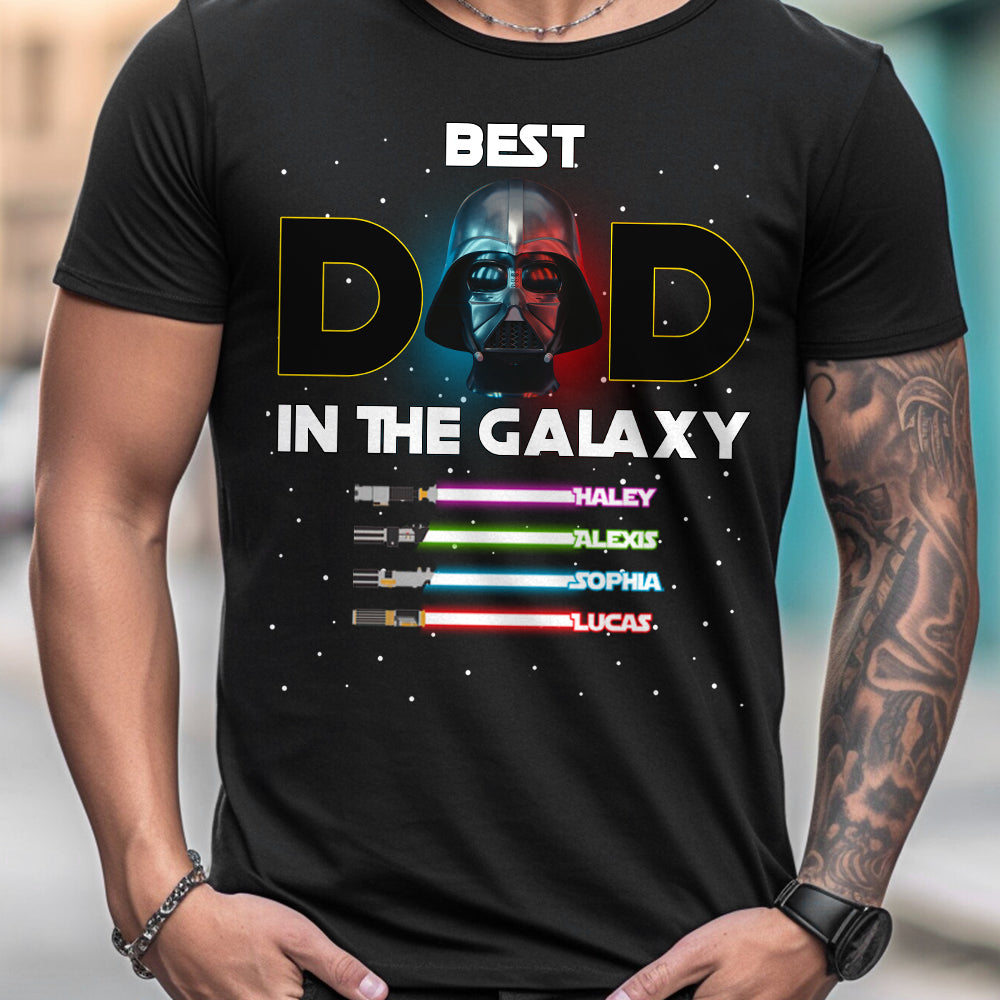 Best Dad In The Galaxy - Personalized The Force T-shirt And Hoodie