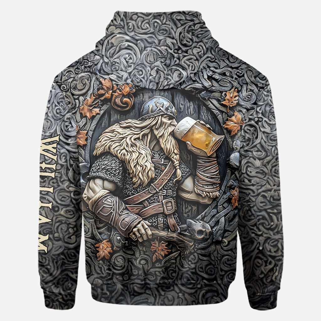 Viking Warrior Drinking Legend - Personalized Viking All Over Shirt