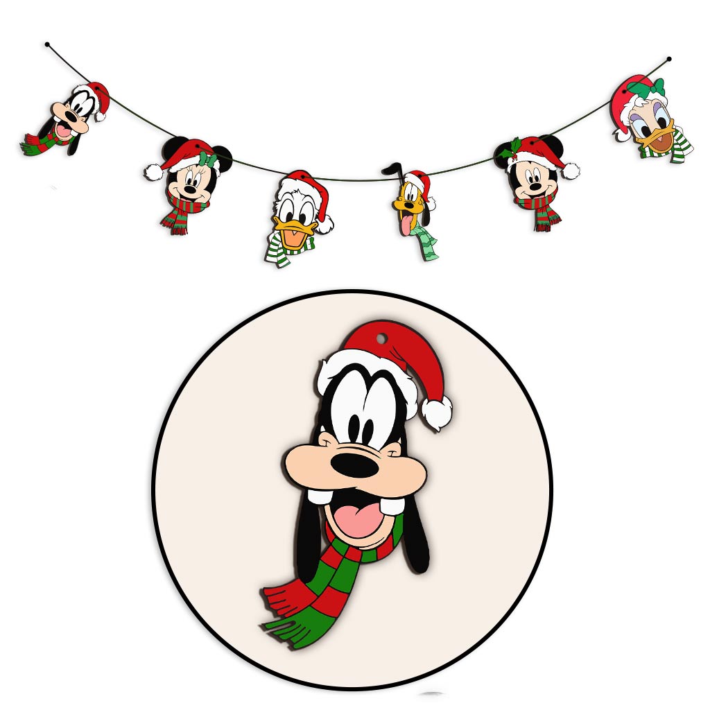 Merry Christmas - Mouse 6 Pieces Garland