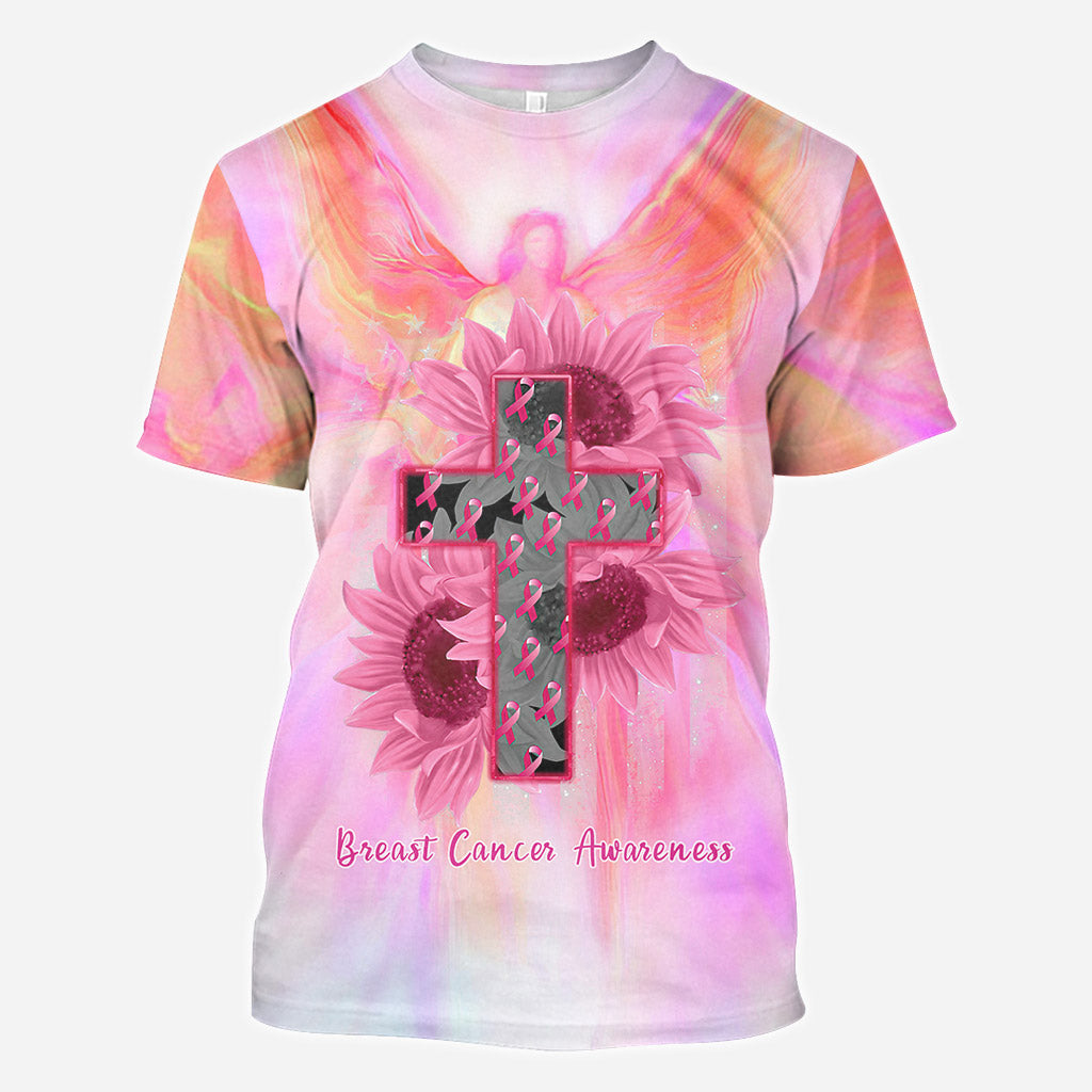 True Cross Faith Breast Cancer Awareness All Over T-shirt and Hoodie