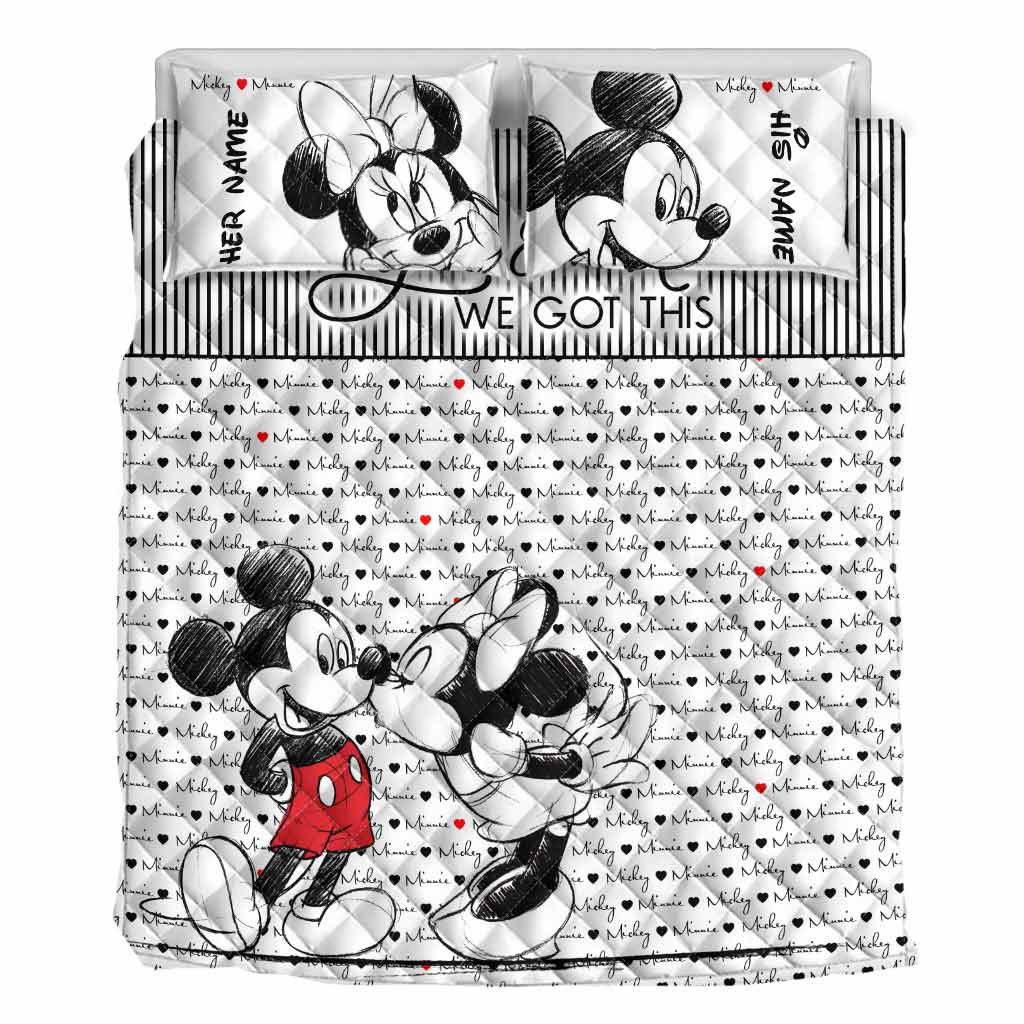 You And Me We Got This - Personalized Mouse Quilt Set