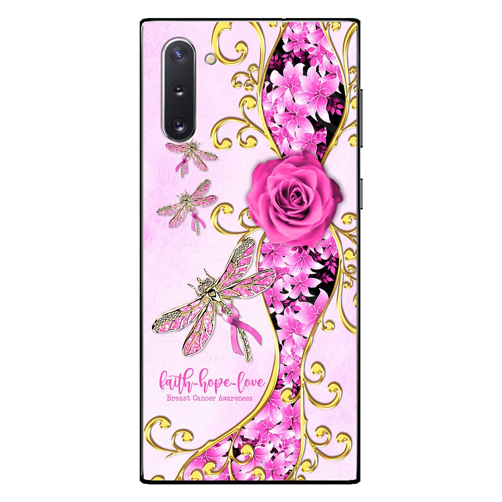 Faith Hope Love Breast Cancer Awareness Phone Case