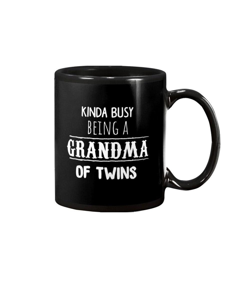 Womens Busy Grandma Of Twins Grandmother - Grandma Mug 0921