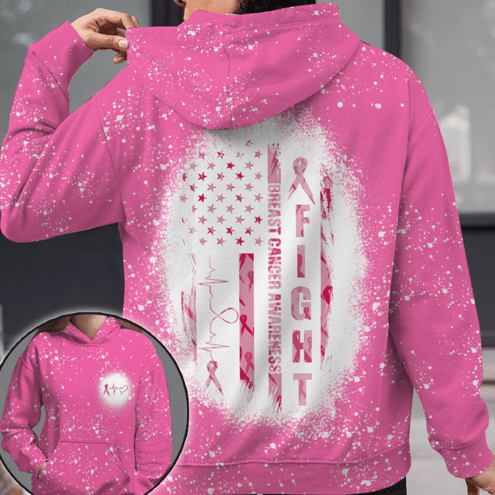 Fight Flag Breast Cancer Flag Breast Cancer Awareness All Over T-shirt and Hoodie