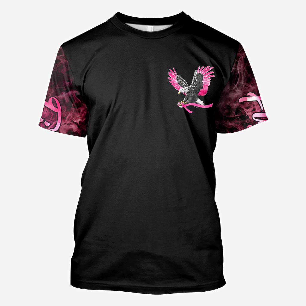 Eagle Strong Breast Cancer Smoke Breast Cancer Awareness All Over T-shirt and Hoodie