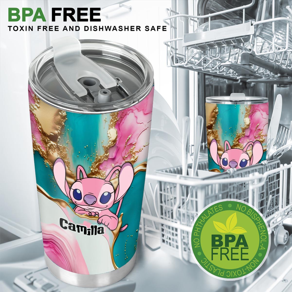 A Touch Of Pink - Personalized Ohana Tumbler
