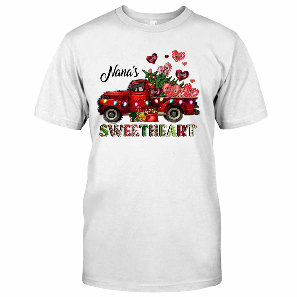 Nana's Sweetheart - Chrsitmas Personalized Grandma T-shirt and Hoodie
