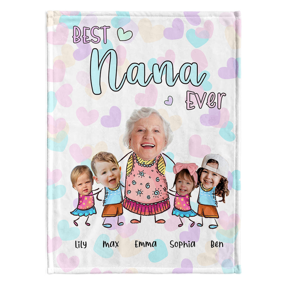 Best Grandma Ever - Personalized Mother's Day Grandma Blanket