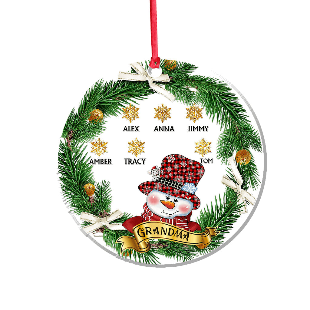 Love Being A Grandma - Personalized Christmas Grandma Transparent Ornament