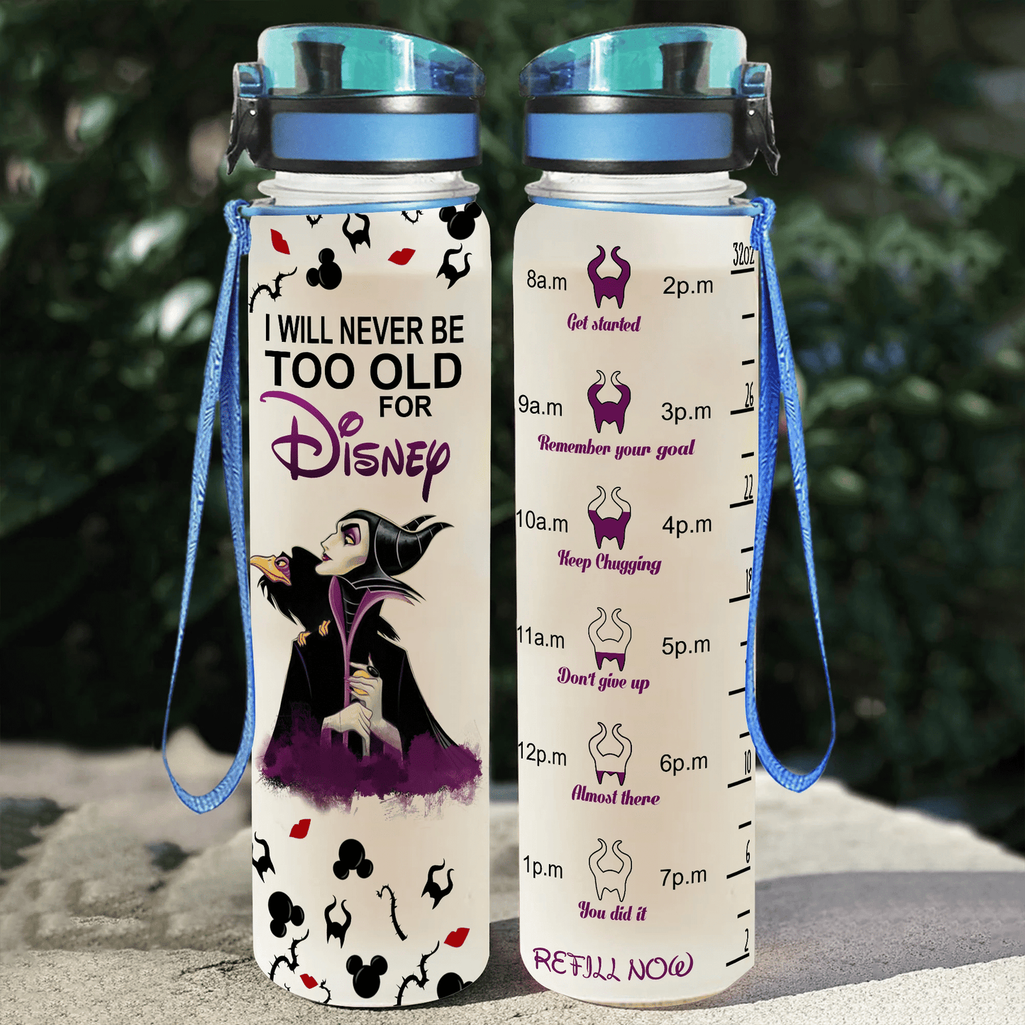 I Will Never Be Too Old Mouse Water Tracker Bottle 0823
