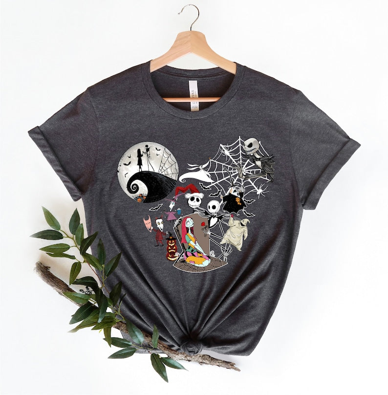Nightmare Before Christmas Shirt, Jack and Sally Shirt, Disney Halloween Nightmare T-shirt & Hoodie 0924