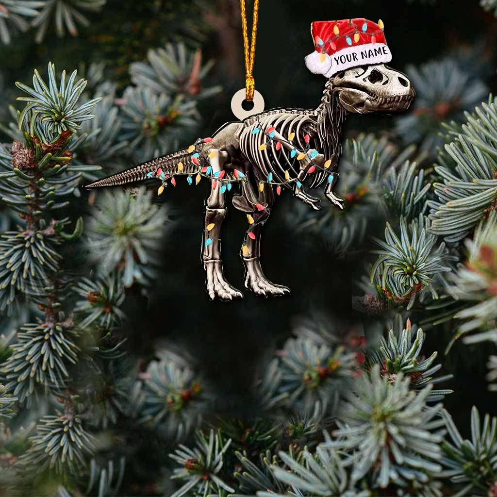 Dinosaur Bones - Personalized Dinosaur Ornament (Printed On Both Sides) 1122