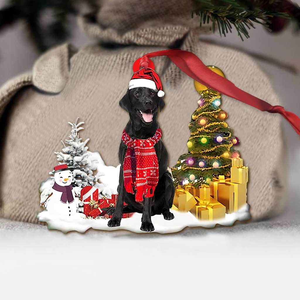 Black Labrador Retriever Labrador - Retriever Ornament (Printed On Both Sides) 1022