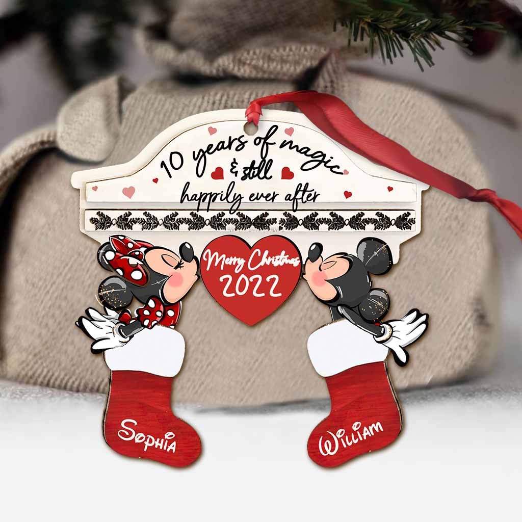 Annoying Each Other For Years And Still Happily Ever After - Personalized Christmas Mouse Ornament (Printed On Both Sides)
