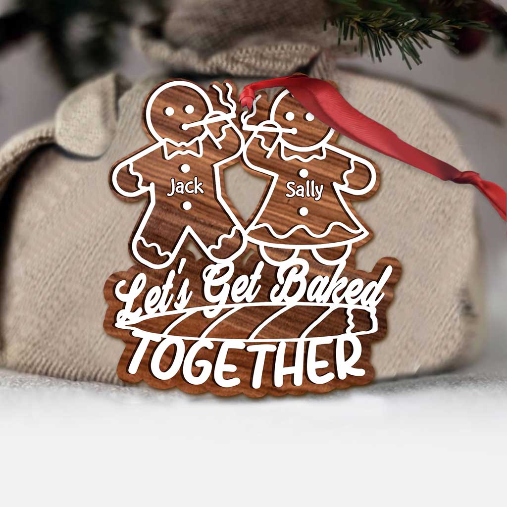Let's Get Baked Together - Personalized Christmas Weed Ornament