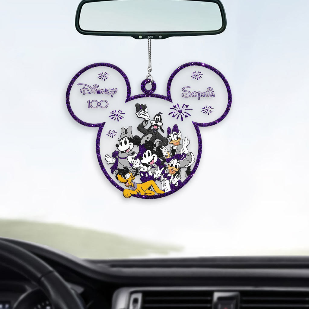 Magical 100th - Personalized Mouse Transparent Car Ornament