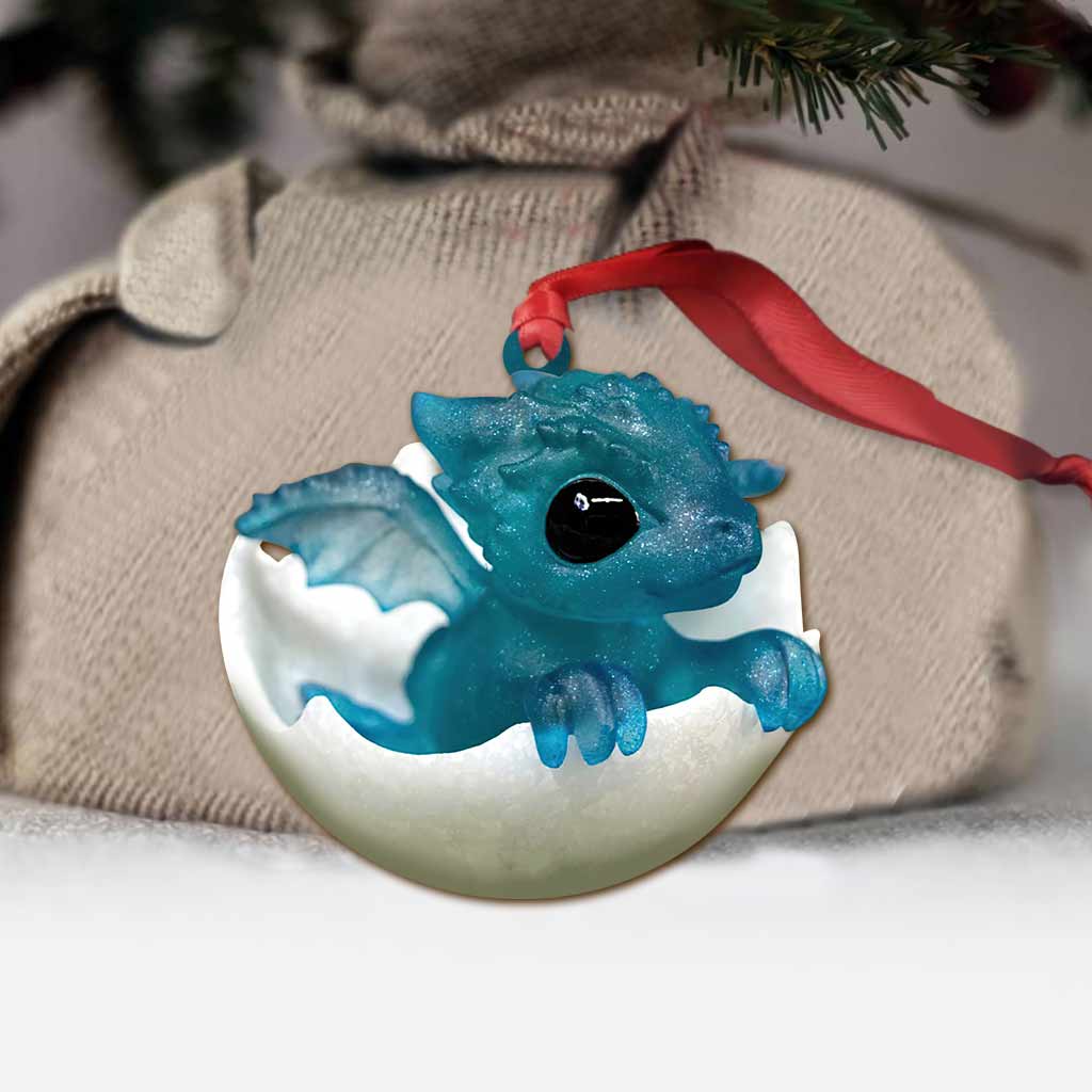 Newborn Dragon - Christmas Ornament (Printed On Both Sides)