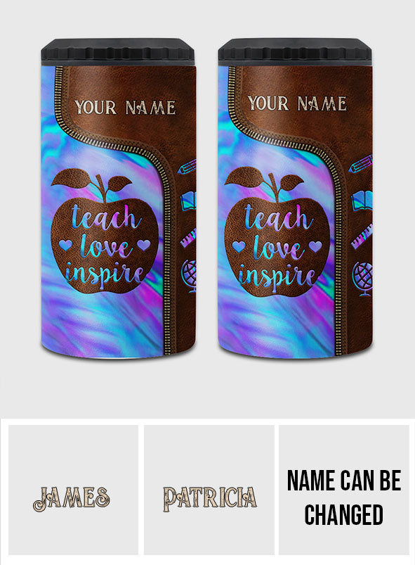 Teach Love Inspire - Personalized Teacher Can Cooler