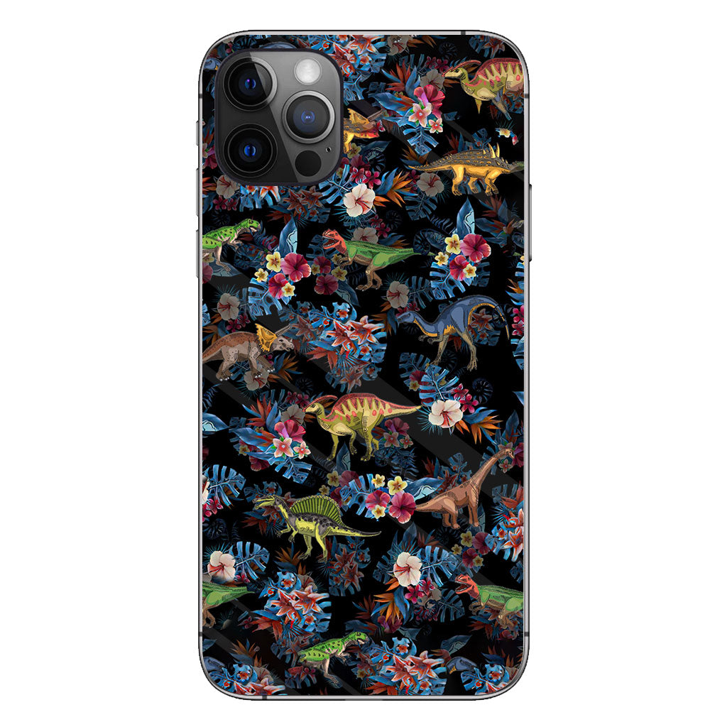 Tropical Dinosaurs Pattern - Dinosaur Phone Case