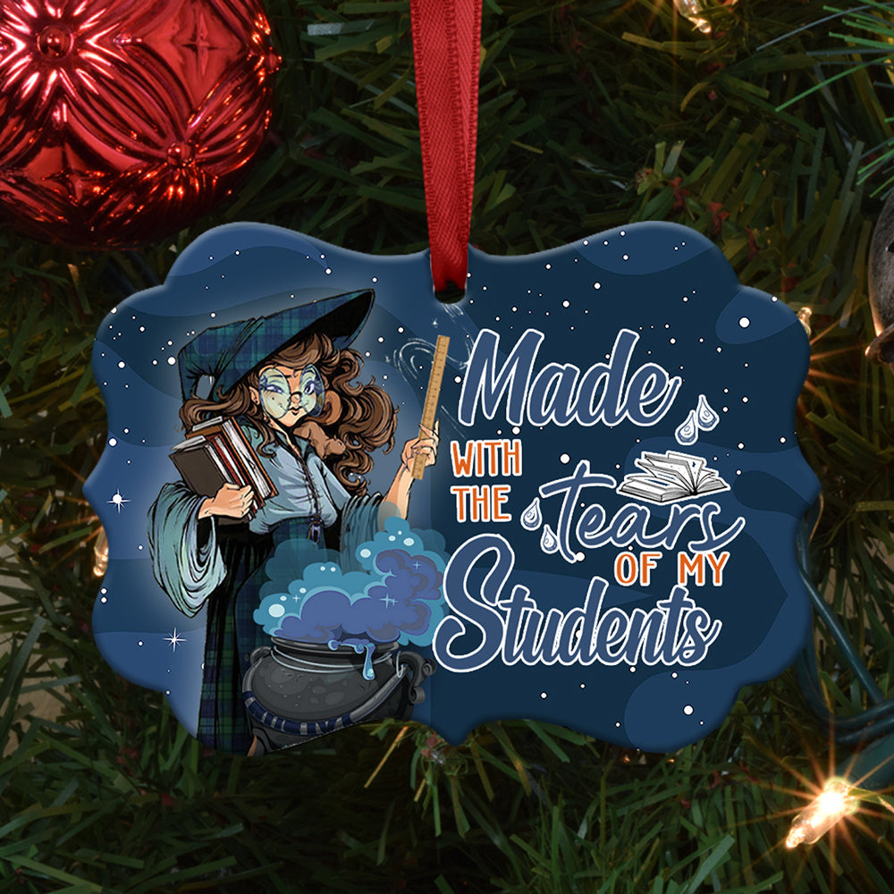 Teacher Witch Made With The Tears Of My Students Teacher - Medallion Aluminium Ornament (Printed On Both Sides) 1122